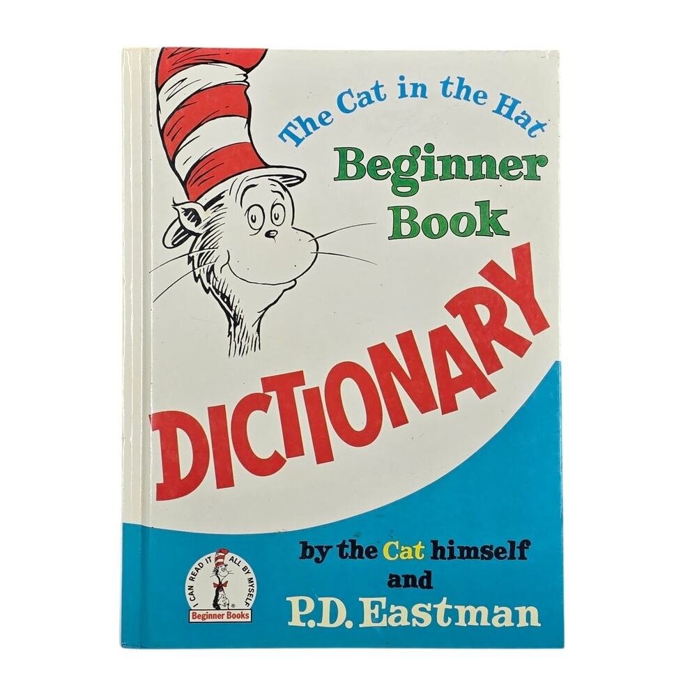 CAT IN THE HAT 1964 VINTAGE BEGINNER BOOK DICTIONARY – DR. SEUSS & P.D. EASTMAN